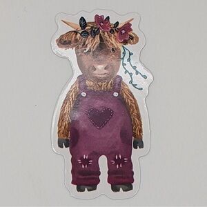 Highland‎ Cow Sticker